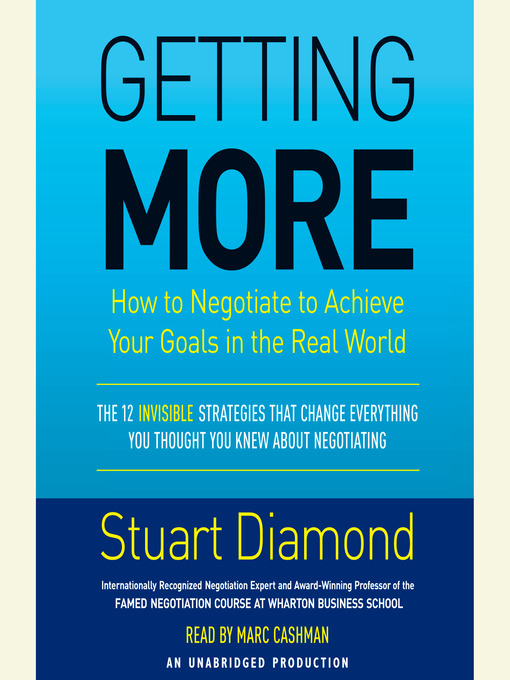 Title details for Getting More by Stuart Diamond - Wait list